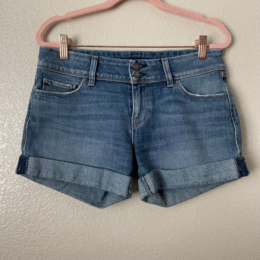 Hudson Shorts Womens Size 26 Blue Croxley Mid Rise Cuffed Denim Cotton Casual - Picture 3 of 10